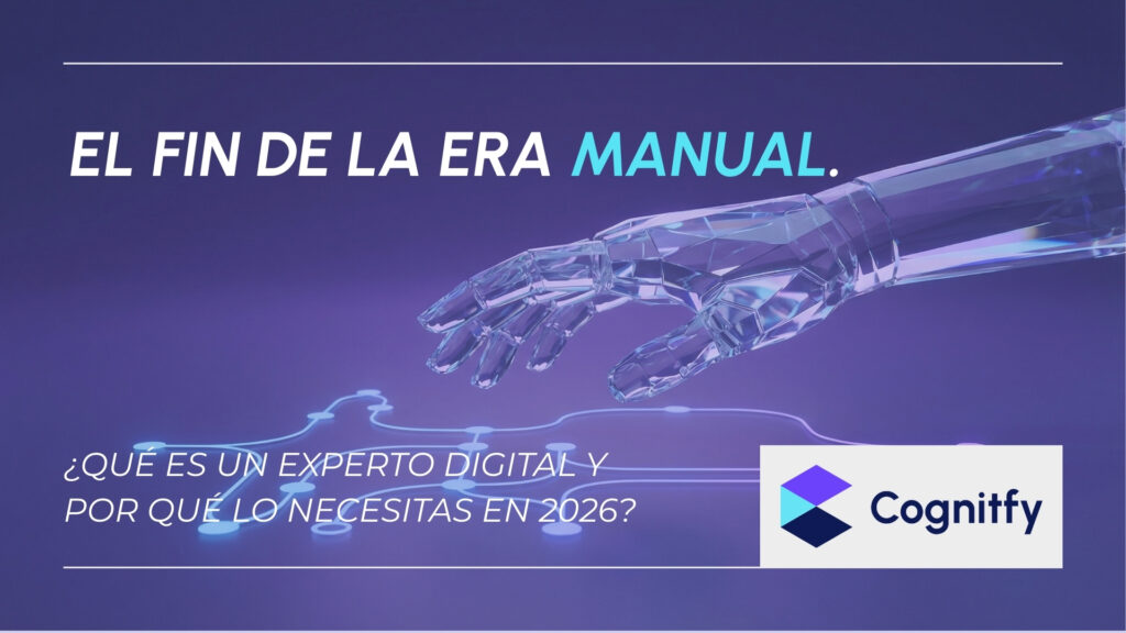 Representación visual de un sistema de Experto Digital conectando flujos de trabajo automatizados para una Pyme